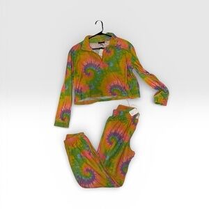 Vibrant Tie-Dye Women's Sweatshirt & jogger Set